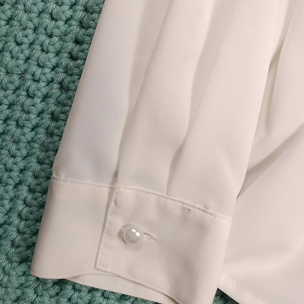 Liz Baker women's floral lace long sleeved blouse size 16 - Picture 7 of 12